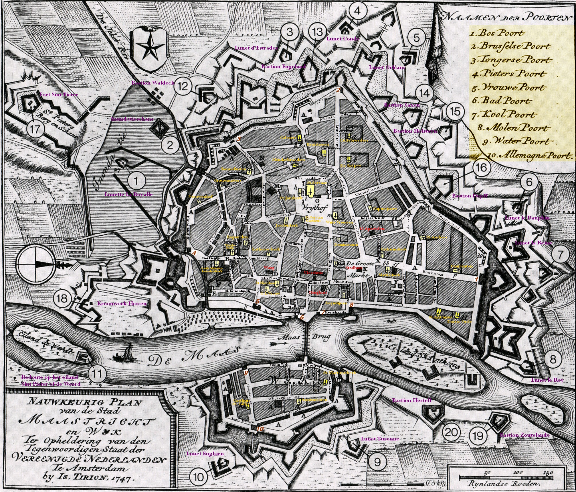 Maastricht 1747 (bewerking Tirion GAM 63