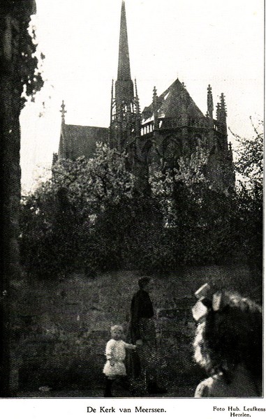 Kerk Meerssen april 1923 Nedermaas